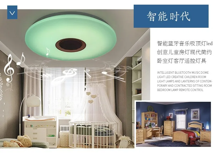 Plafoniere Bluetooth : Acquista moderno bluetooth speaker luce di soffitto telecomando