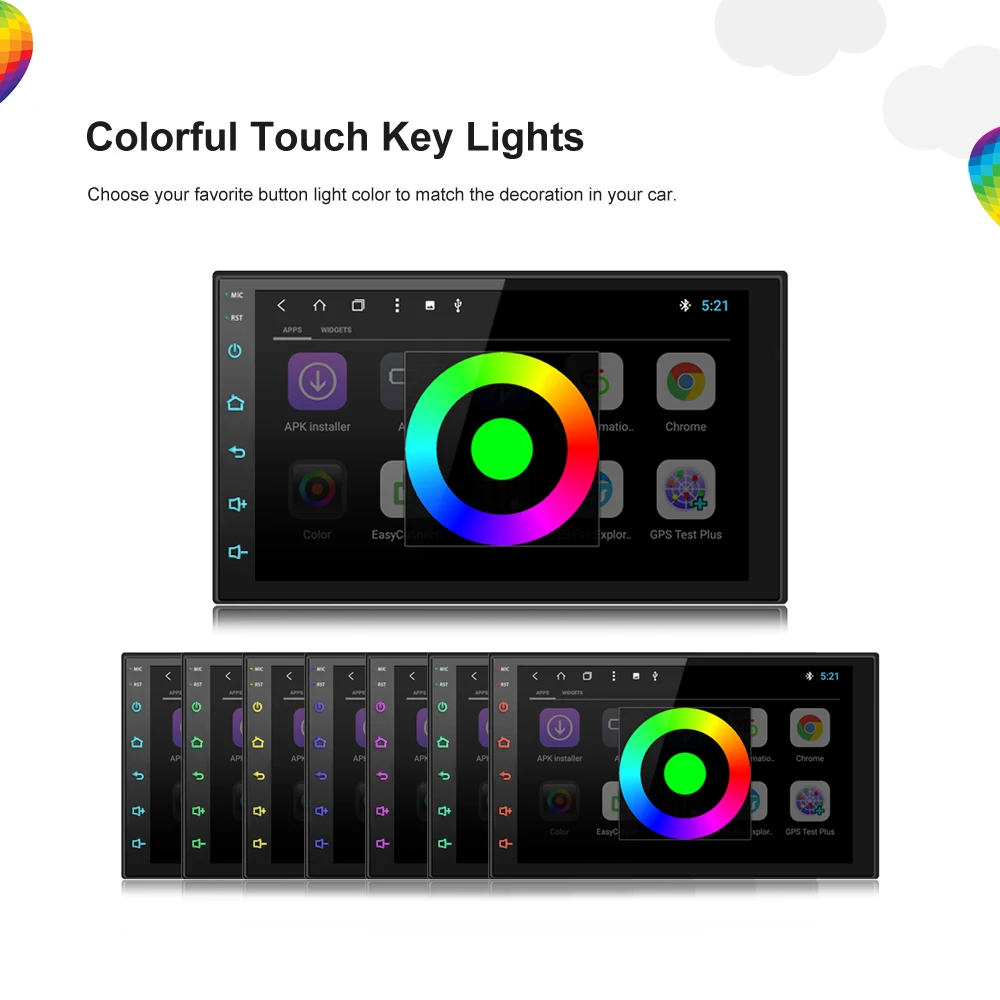 Excellent 7" Android 8.0 Octa Core 2G+16G Universal Double 2 Din no dvd Car Audio Stereo GPS Navigation Radio Kits Car Multimedia RDS 1