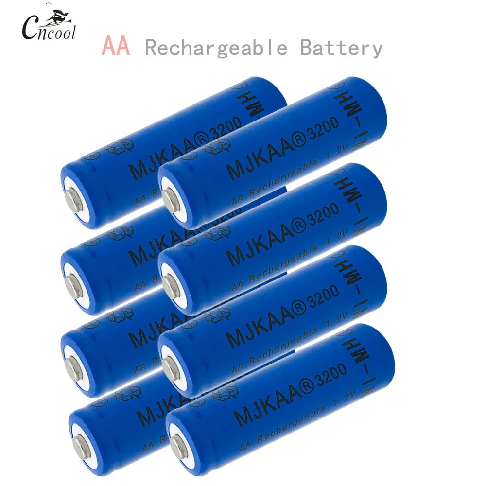 8 предметов в партии Ni-MH 3200 mAh AA батарейки 1 2 V аа Перезаряжаемые Батарея для