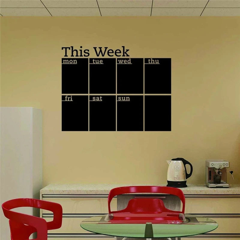 Расписание Классная доска наклейка на стену виниловые Съемные записываемые обои в виде классной доски для домашнего офиса классный Декор планировщик недели