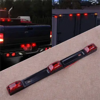 

CITALL 14inch Red Warning Light 12V 9 LED Lamp Trailer Rear Tail Brake Lights Clearance Side Marker Lamp Bar Fit for Truck