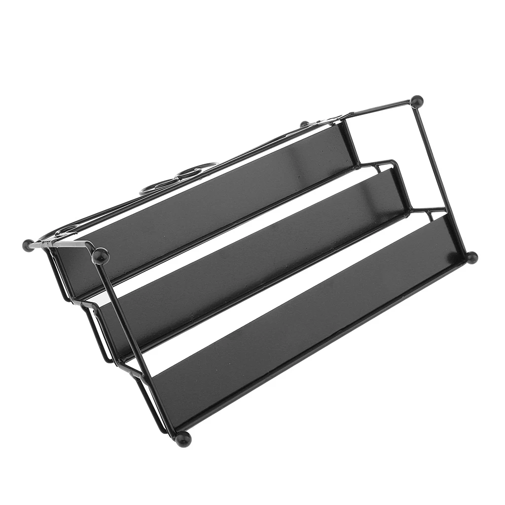 MagiDeal 3 Tier Metal Heart Nail Polish Organizer Wall Mounted Display Stand Professional Useful Tool