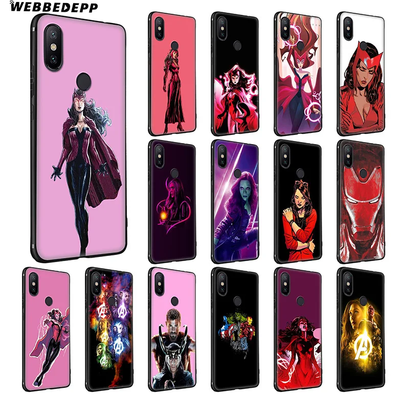 

WEBBEDEPP Scarlet Witch Marvel Soft Silicone Case for Xiaomi Redmi Note 7 6 6A 5 4 4X 4A 5 S2 Plus Pro Lite for Redmi Go
