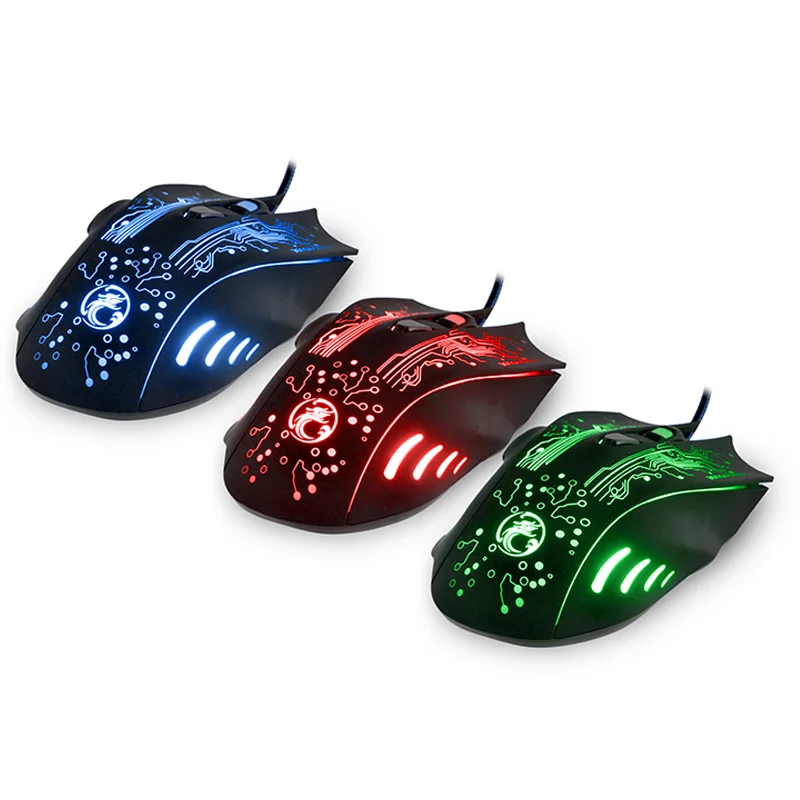 iMice 6 Buttons Gaming Mouse LED Optical USB Wired Computer Mouse Cable Mice for Laptop PC Desktop