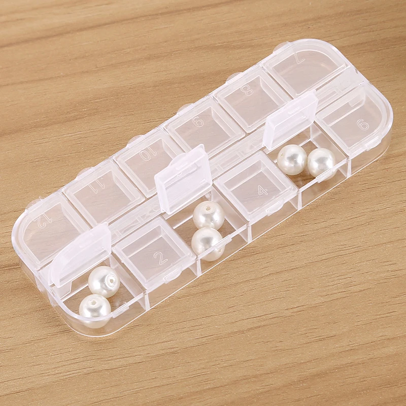 

12 Cells Plastic Storage Box For DIY Handwork Sewing Jewelry Beads Buttons Accessories Tools Home Storage Boxes Crafts Organizer