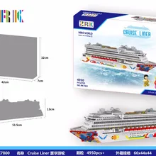 4950 шт. вызов zrk мини блоки Большие размеры Круизный корабль Модель Строительный кирпич круизный лайнер DIY сборки игрушек для детей Подарки