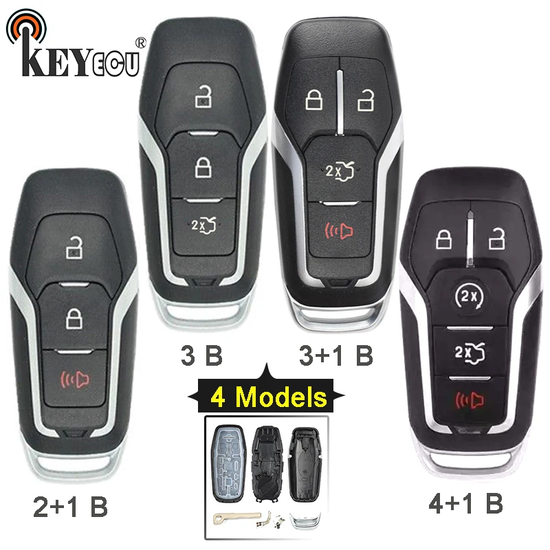 KEYECU 10x для Ford F250 F450 Super Duty Fusion Edge FCC: M3N-A2C31243300 Smart Prox чехол дистанционного ключа Fob 2 +