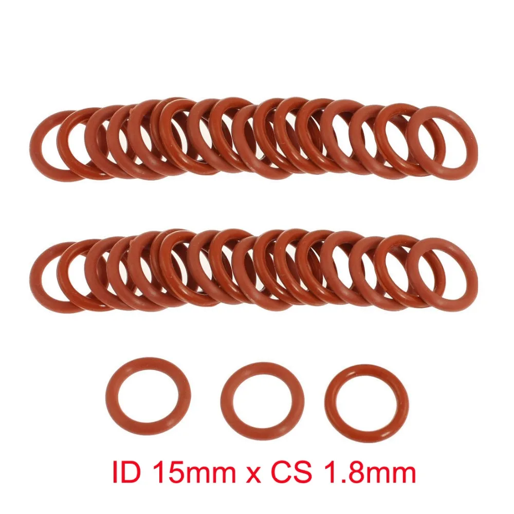 

ID 15mm x CS 1.8mm silicon rubber o-ring o ring gaskets sealing