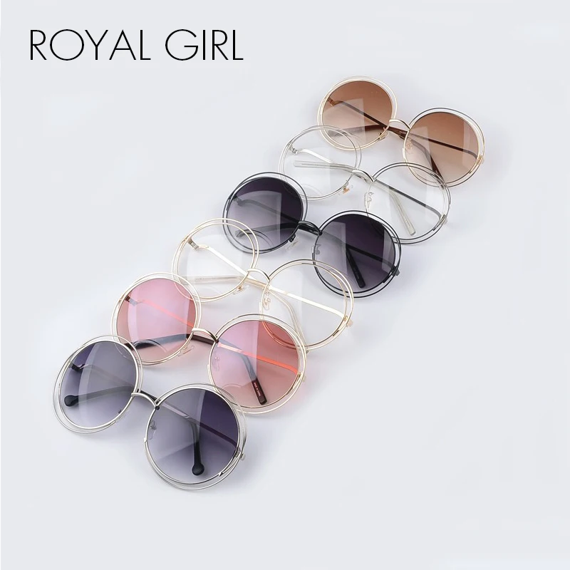 Royal Girl Качество Pretty Women Branded Designer прозрачных круглых очков Солнцезащитные очки