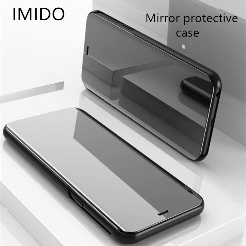 

Luxury Clear View Smart Mirror Phone Case for Samsung Galaxy J6prime J6plus Flip Stand Leather case for Galaxy J4prime J4plus