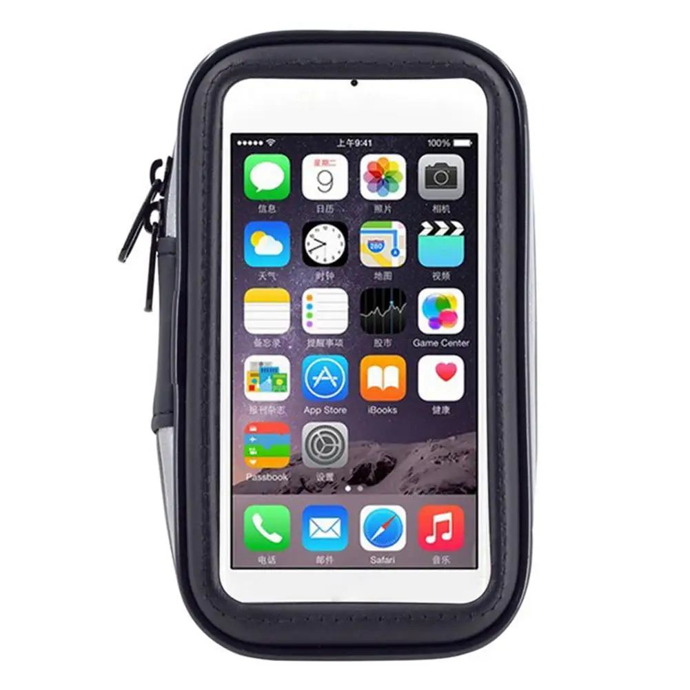

Front Tube Storage MTB Bike Touch Screen Bicycle Bag Mobile Phone Package Cycling Bracket Stander Waterproof Bag With Holder