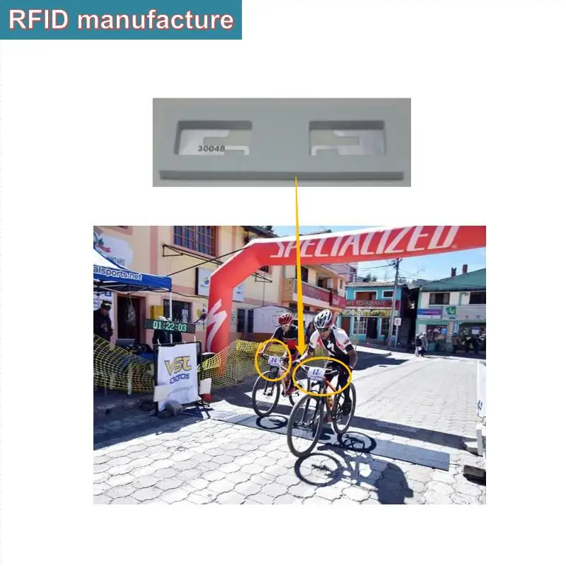 100 шт. uhf rfid бирка наклейка Биб бирки с пеной 840 960 МГц impinj Monza R6 упаковка в рулоне
