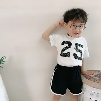 

Children Football Sport Sets Summer New Hot Sale Boys and Girls Cotton Letter Printed T Shirt+casual Shorts Suit Boys Clothes
