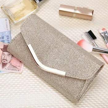

NewWomen Lady Clutch Envelope Wallet Long Card Holder Case Purse Handbag Gift Lot Gold Pink Color