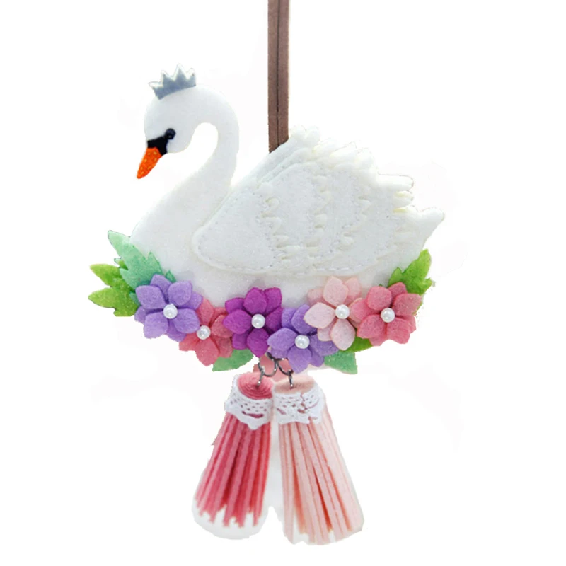 

DIY Non-Woven Fabric Princess Swan Pendant Felt Cloths Handmade Sewing Material Package Cloth Crafts For Special Gift