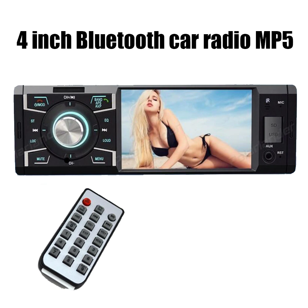 1 din 4 дюйма Автомобильный MP5 видео плеер Радио Bluetooth handfree AUX-IN SD FM USB mp3 mp4 для камеры