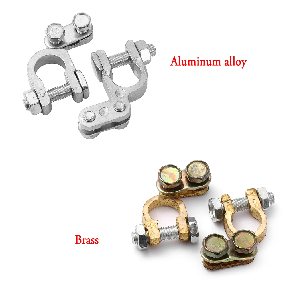 2 шт./компл. авто Замена батареи терминал зажим для мотоцикла зажимы Латунный разъем регулируемые проводящие крышки