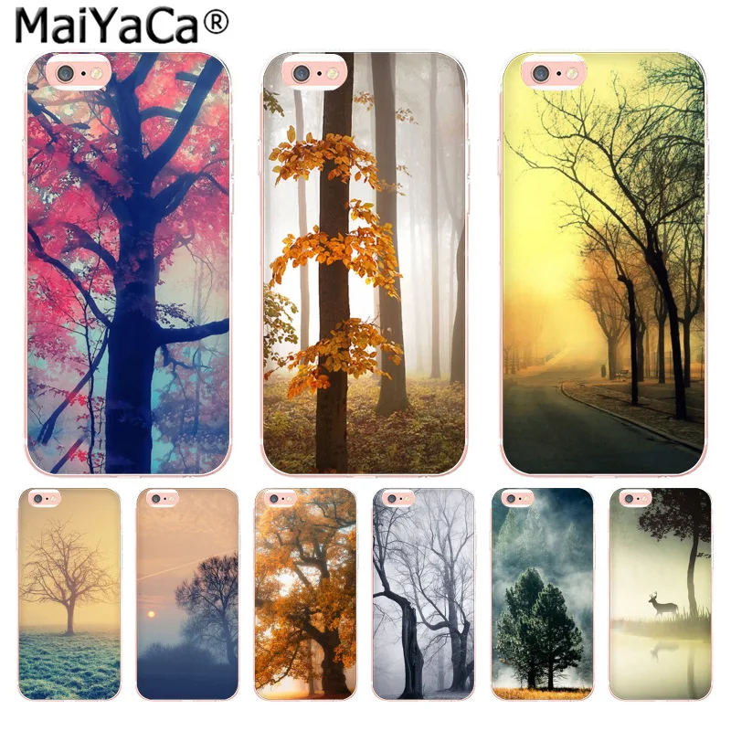 MaiYaCa Misty Tree Luxury TPU Rubber Phone Case cover for