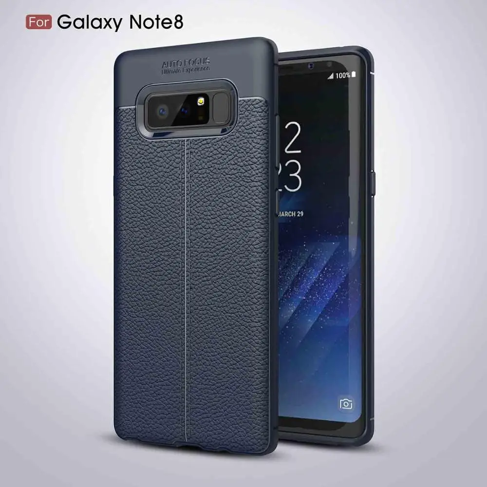 Смешанный материал дизайн кожаный чехол для samsung Galaxy Note8 Чехол Мягкий ТПУ чехол для телефона для samsung Galaxy S8 Plus, чехол на заднюю панель, крышка - Цвет: 2