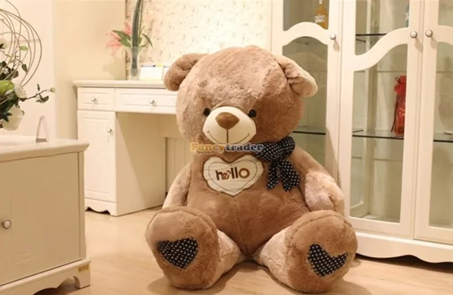 Fancytrader 49'' 125cm Giant Stuffed Plush Cute Hello Teddy Bear, Valentine's Day Gift Free Shipping FT90547 (5)