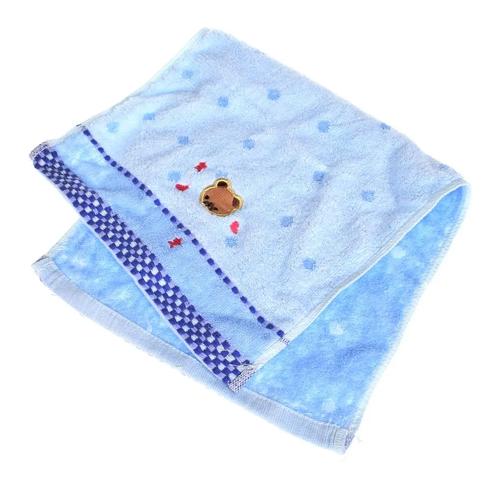 Хлопковое полотенце с рисунком медведя, 25*50 см жаккард, детское маленькое полотенце с рисунком, многоразовое впитывание сухой руки для детей