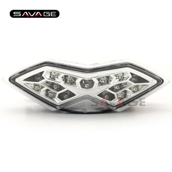 Clear Для Kawasaki kle 650 Versys 2010- мотоциклов интегрированные LED Фонарь Тормозные указатель поворота сборки - Цвет: Clear
