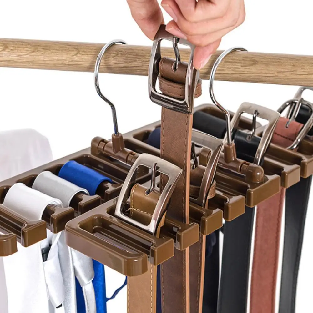 

Durable Men Plastic Belt Scarf Rack Organizer Neck Tie Hanger Holder Organizer Finishing rack