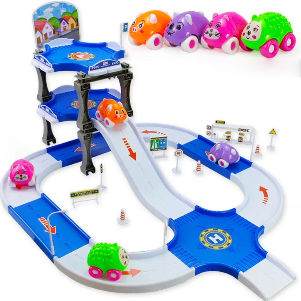 

3D New Car Parking Garage Playset DIY Model Track Car Toy kids Birthday Gifts for kids Children Birthday Gift