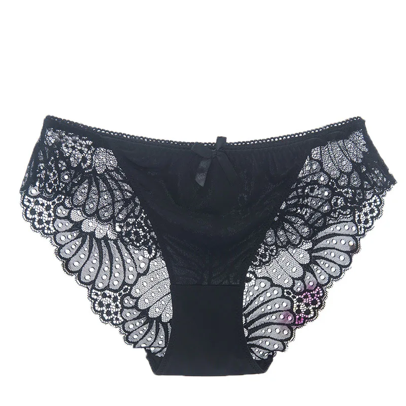 

Bragas Lace Sexy Underwear Briefs Breathable Transparent Panties Seamless M L