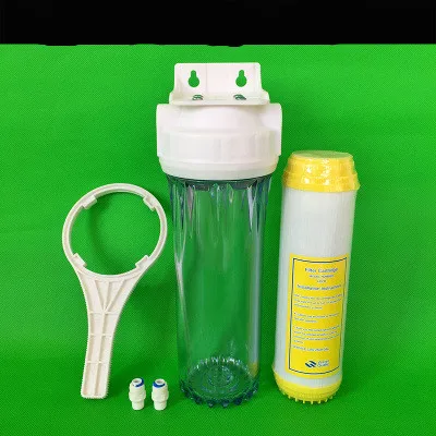 

10 inch pre filter Water filter housing + connector+ cartridge filter +Spiral valve + wrench for water filter fittings