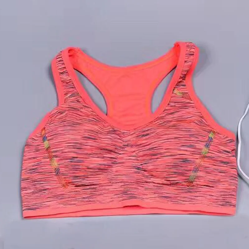 Orange Red VEAMORS, бесшовный, мягкий, спортивный бюстгальтер для девушек, для бега, йоги, ударопрочный, пуш-ап, топы для женщин, эластичный, без проволоки, для спортзала, фитнеса, бюстгальтер, нижнее белье - Цвет: Orange Red