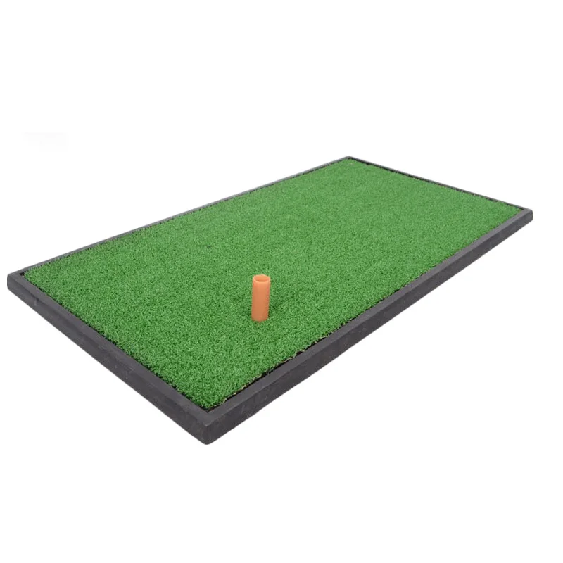 Freeshipping Backyard Golf Mat 60x30cm Training Hitting Pad Practice Rubber Tee Holder Grass Indoor Golf Hitting Mat