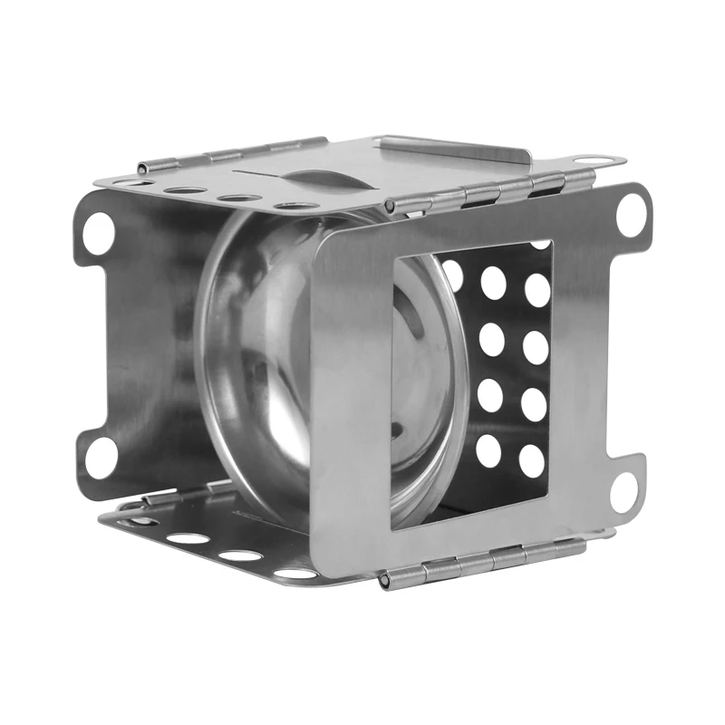 Tiartisan Stainless steel Wood Stove Portable Outdoor Camping Stove Folding Wood Stove Backpacking Firewood Burning 2 colors