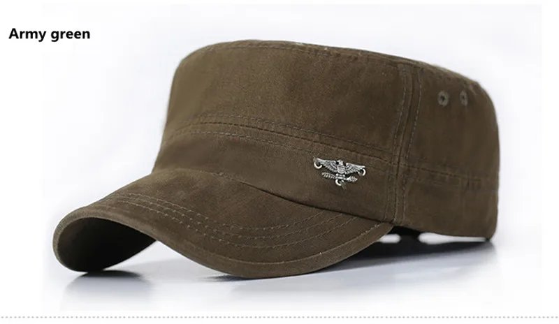 XdanqinX летние мужские шапки из хлопка в стиле милитари, Повседневная модная Балаклава, плоская кепка, регулируемый размер, винтажные шапки для папы