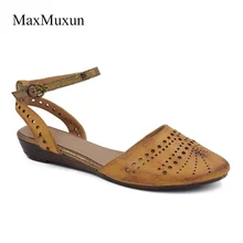MaxMuxun/женские сандалии на плоской подошве с закрытым носком; летние модные сандалии-гладиаторы с вырезами и ремешком на пятке; Повседневное платье для девочек