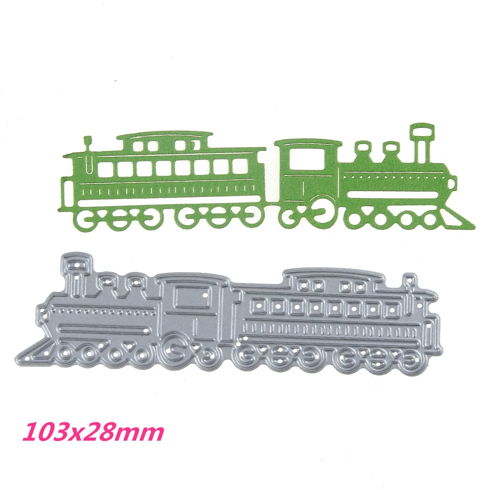 

103x28mm Train Traffic Making Scrapbook Greeting Card Hollow Metal Cutting Dies Stencil Frame Embossing Template DIY