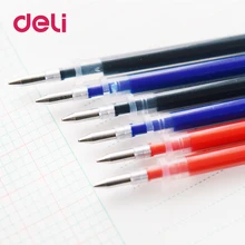 Deli 1 шт., Офисная гелевая ручка, стержень, ручка для заправки, 0,7 мм, синие, черные, нейтральные чернила, школьные канцелярские принадлежности, инструмент для письма, подарок