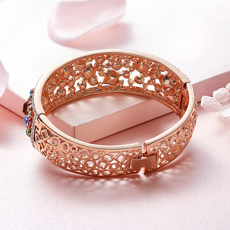 Cdyle для женщин золотые браслеты на запястье украшенные кристаллами Браслет Проложили Bijoux обручение ювелирные изделия подарок