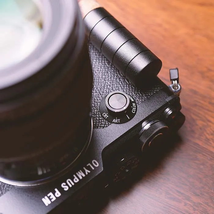 Original Walnut Wooden Wood Hand Grip Holder L Bracket Quick Release L Plate fit for Olympus PEN-F Series