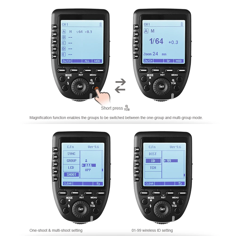 Pre-Sale New Arrival Godox TTL II 2.4G Wireless X system High-speed with Big LCD Screen Transmitter Xpro-F For Fuji (48)
