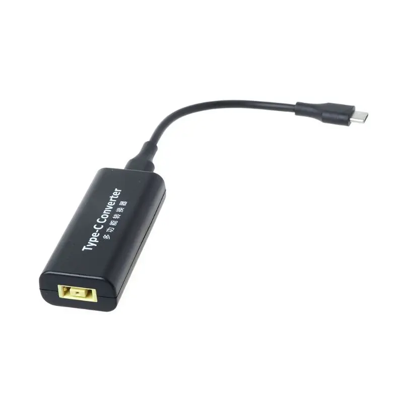 DC usb type C мужское зарядное устройство конвертер адаптер разъем для lenovo Dell, HP, ASUS ноутбук адаптер 20 в 3.25A квадратная вилка женщина