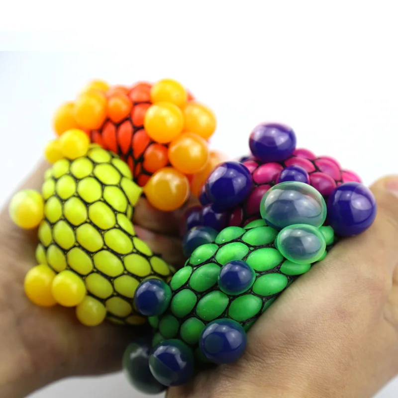 

7cm New Cute Anti Stress Face Reliever Grape Ball Autism Mood Squeeze Relief Healthy Toy Funny Geek Gadget Vent Toy