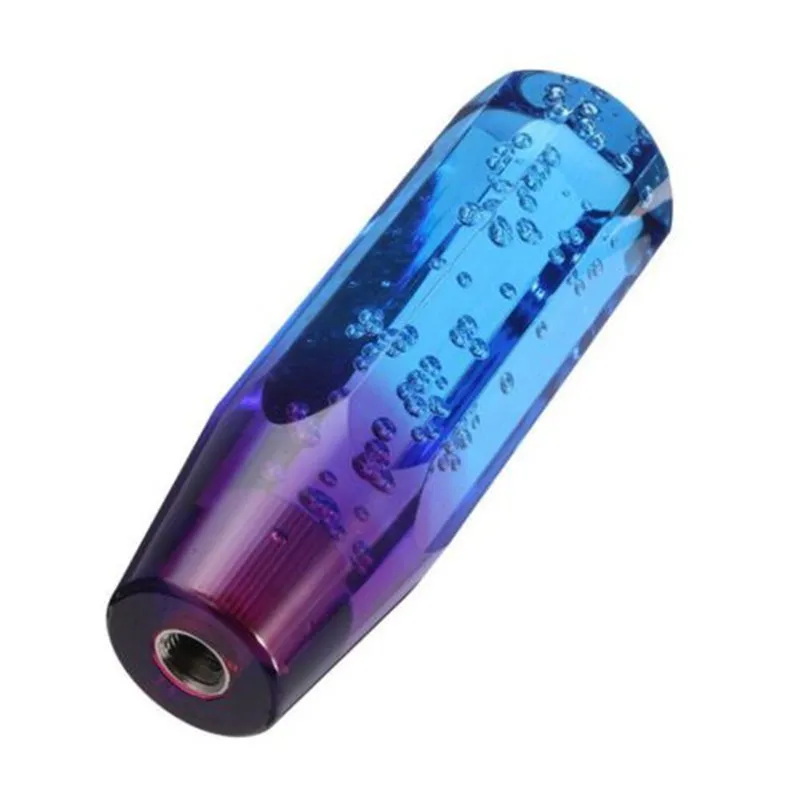 

New 15cm JDM Shift Knob Universa Crystal Bubble Gear Shift Knob Colorful Cool LED Light with Adapter