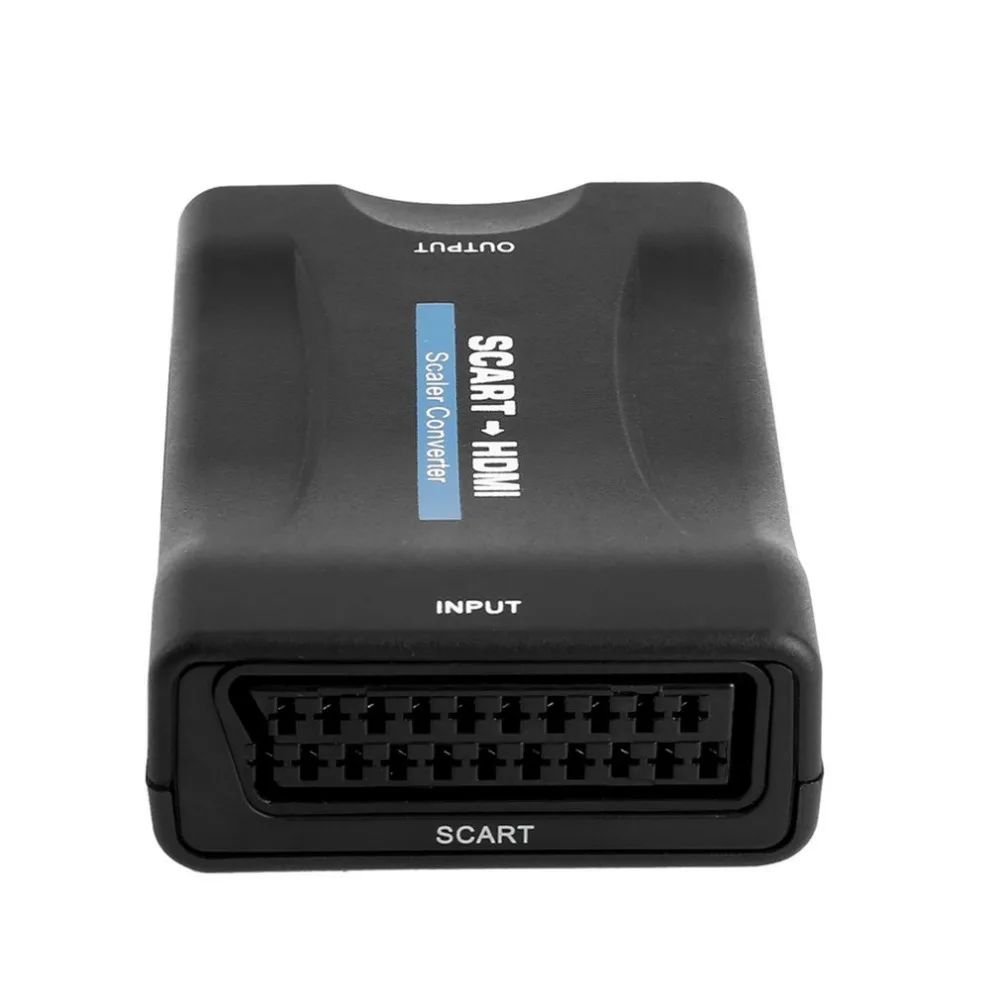 

2018 New Scart To HDMI Converter Video Audio Signal Adapter Converter Support PAL NTSC For TV Recorder DVD Digital Switch Box