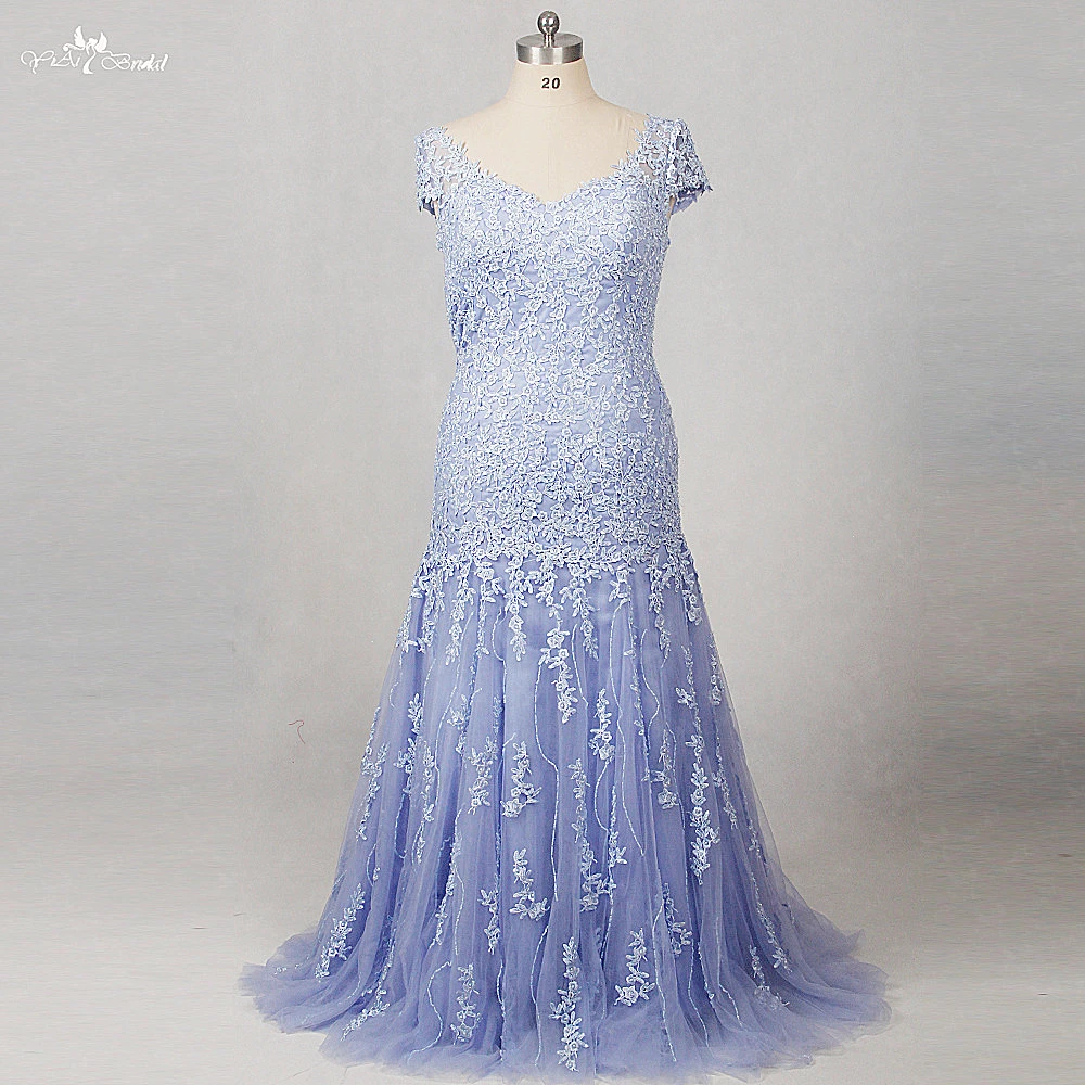 RSE798 Yiaibridal cap рукава плюс размер кружева мать невесты платья Vestido De Madrinha платье лавандового цвета