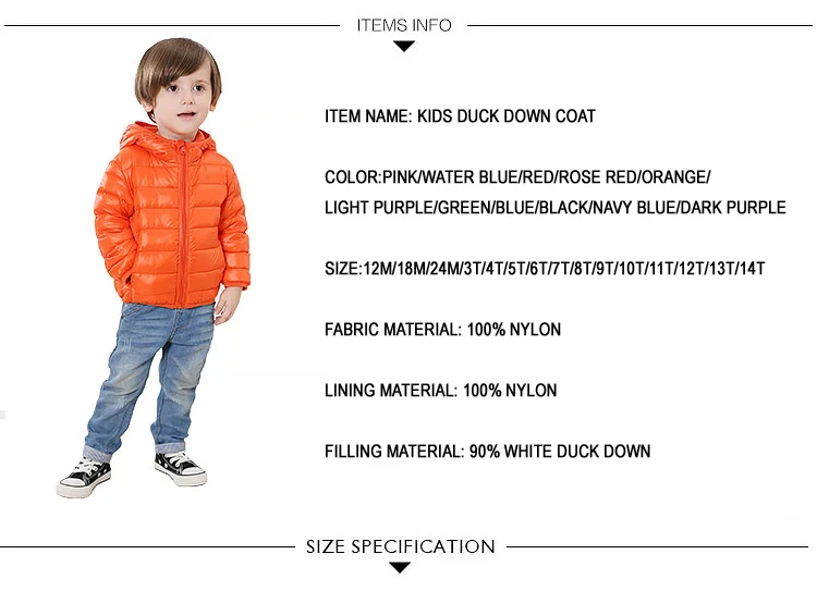 Crianças para Baixo Branco para Baixo com Capuz Jaquetas de Inverno para Meninos Cabolsa de Inverno Jaquetas Novo Pato Crianças Meninas Ultra Leve Portátil 2020 90% 2 High Quality Mamãe e Bebê