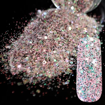 

Shiny Mix Size Color Shiny Pink Black Colorful White Tints Sequins Nails Art Glitter Powder DIY Nail Craft Decorations 274