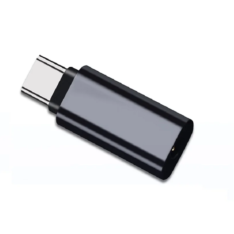Адаптер для наушников type-C до 3,5 мм USB 3,1 type C штекер 3,5 AUX аудиоразъем типа мама для телефонов CC tv для ТВ-станции - Цвет: black