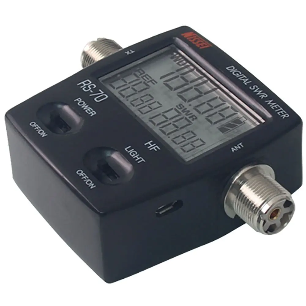 

RS-70 Digital SWR/Power Meter HF 1.6-60MHz 200W SO239 M Type Connector For Two-way Radio SWR Power Meter Walkie Talkie