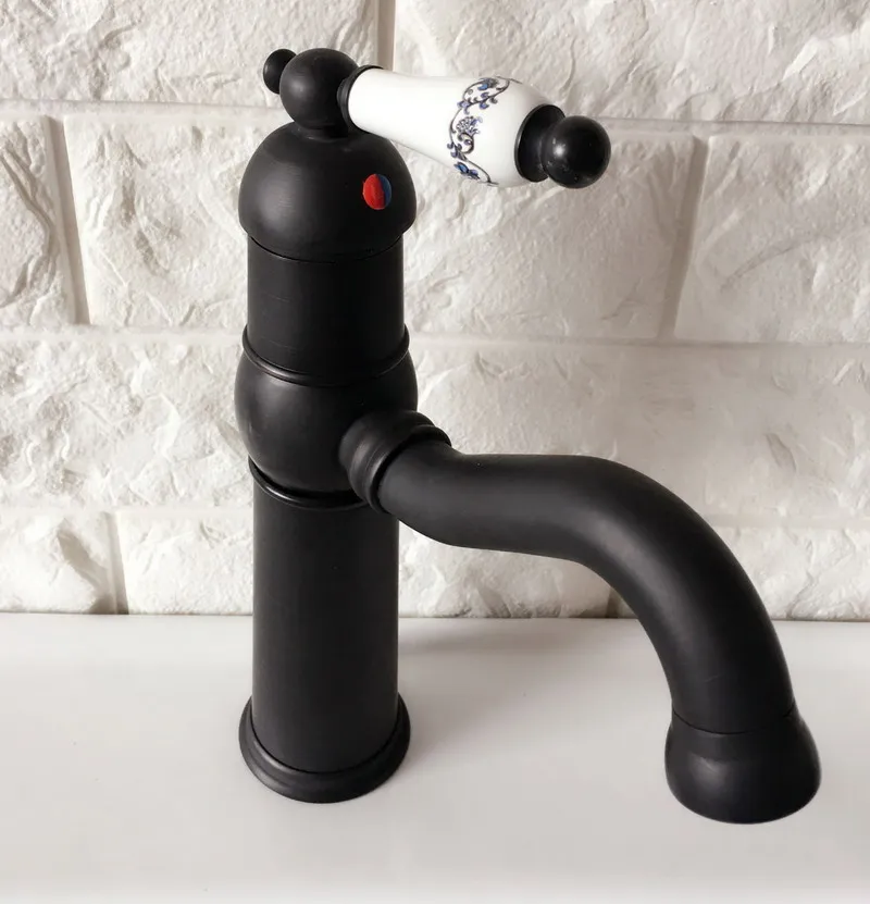 Swivel Spout Water Tap Oil Rubbed Black Bronze Single Handle Single Hole Kitchen Sink & Bathroom Faucet Basin Mixer Tap anf364